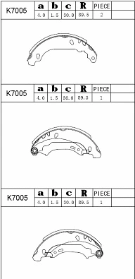 Brake Shoe Set (K7005)