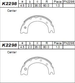 Brake Shoe Set (K2298)