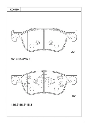 Brake Pad Set, disc brake (KD6189)