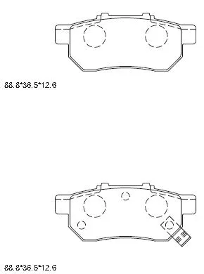 Brake Pad Set, disc brake (KD1745)