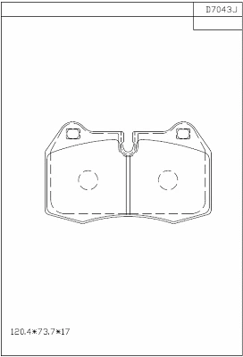 Brake Pad Set, disc brake (KD7043)