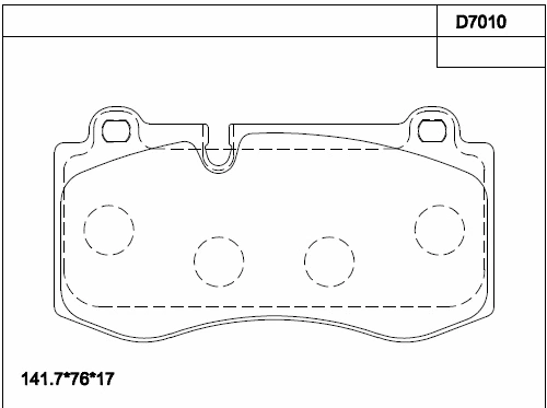 Brake Pad Set, disc brake (KD7010)