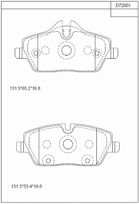 Brake Pad Set, disc brake (KD72801)