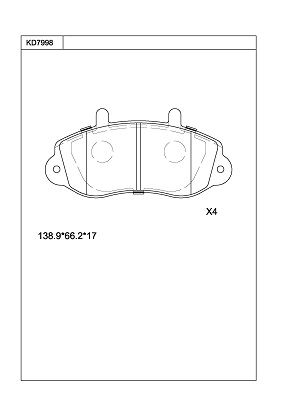 Brake Pad Set, disc brake (KD7998)