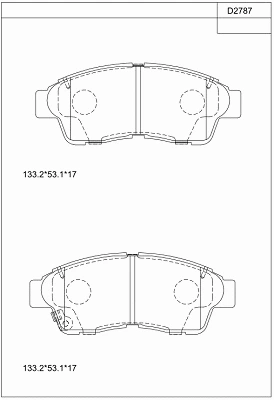 Brake Pad Set, disc brake (KD2787)
