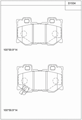 Brake Pad Set, disc brake (KD1534)
