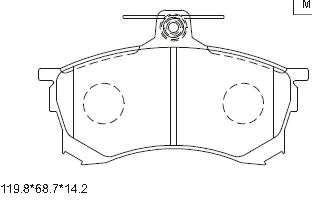 Brake Pad Set, disc brake (KD4706)