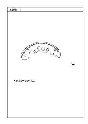 Brake Shoe Set (K3017)