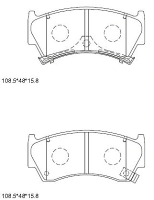 Brake Pad Set, disc brake (KD1732)