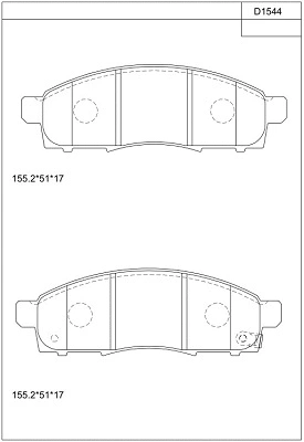 Brake Pad Set, disc brake (KD1544)