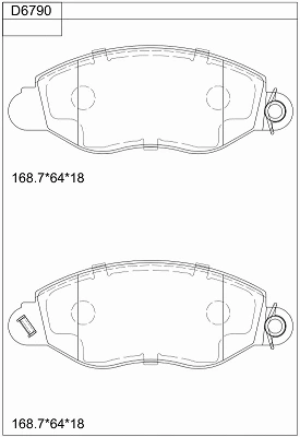 Brake Pad Set, disc brake (KD6790)