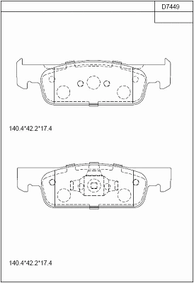 Brake Pad Set, disc brake (KD7449)