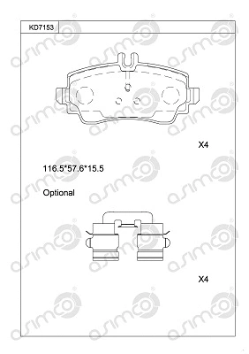 Brake Pad Set, disc brake (KD7153)
