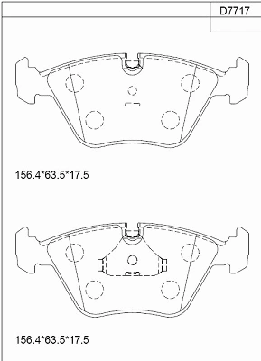 Brake Pad Set, disc brake (KD7717)