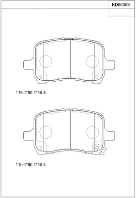 Brake Pad Set, disc brake (KD66309)