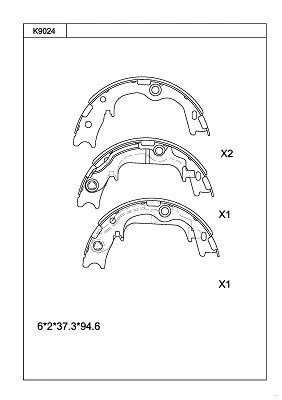 Brake Shoe Set (K9024)