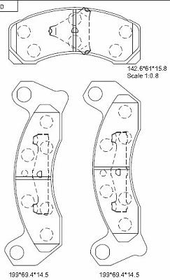 Brake Pad Set, disc brake (KD6765)