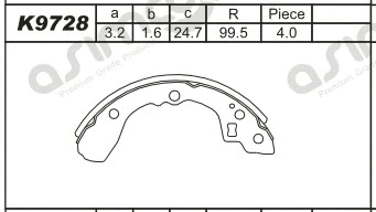 Brake Shoe Set (K9728)