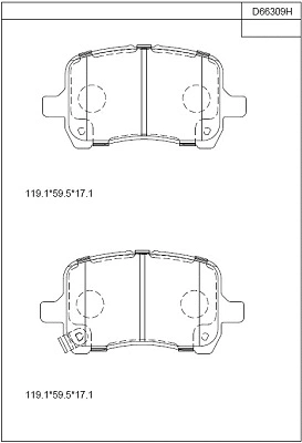 Brake Pad Set, disc brake (KD66309H)