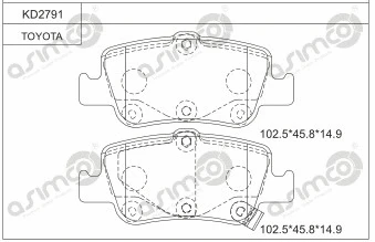 Brake Pad Set, disc brake (KD2791)