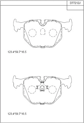 Brake Pad Set, disc brake (KD77212)