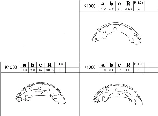 Brake Shoe Set (K1000)