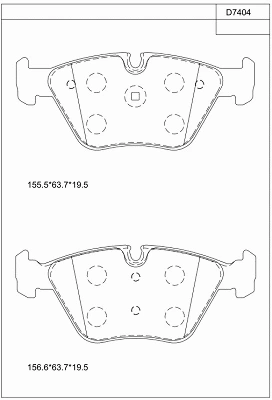 Brake Pad Set, disc brake (KD7404)