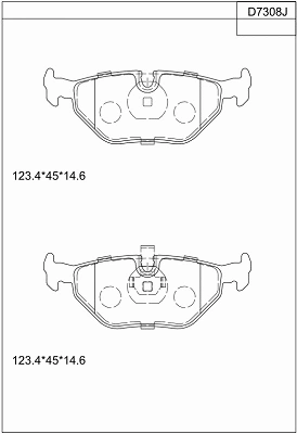 Brake Pad Set, disc brake (KD7308)