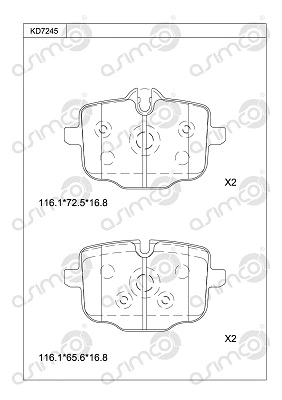 Brake Pad Set, disc brake (KD7245)