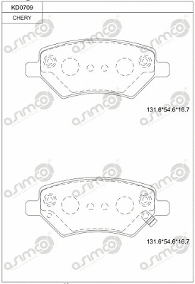 Brake Pad Set, disc brake (KD0709)