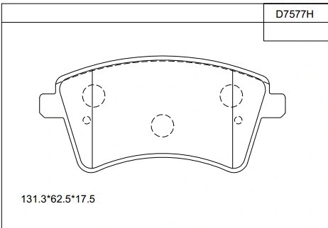Brake Pad Set, disc brake (KD7577H)