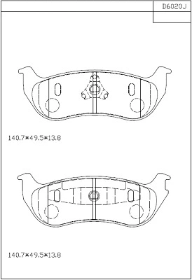 Brake Pad Set, disc brake (KD6020)