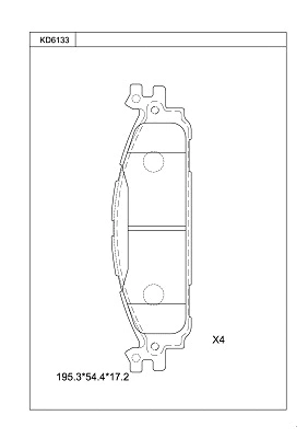 Brake Pad Set, disc brake (KD6133J)