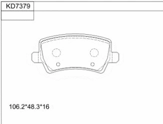 Brake Pad Set, disc brake (KD7379)