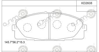 Brake Pad Set, disc brake (KD2608)