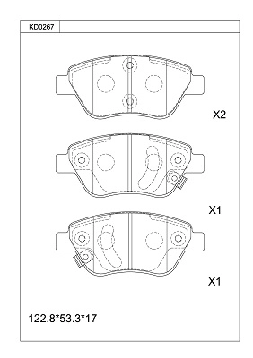Brake Pad Set, disc brake (KD0267)