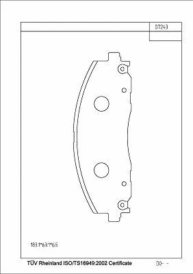 Brake Pad Set, disc brake (KD7243)