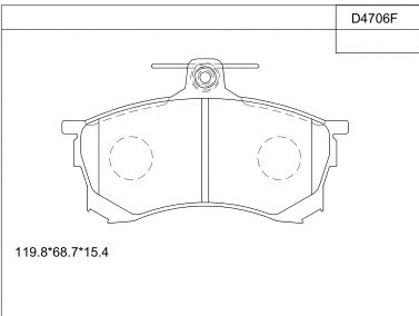 Brake Pad Set, disc brake (KD4706F)