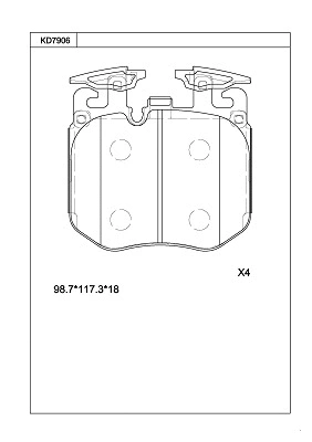 Brake Pad Set, disc brake (KD7906)