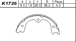 Brake Shoe Set (K1726)