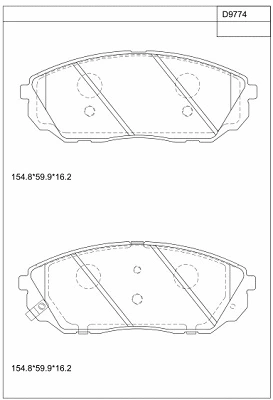 Brake Pad Set, disc brake (KD9774)