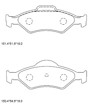 Brake Pad Set, disc brake (KD6516)