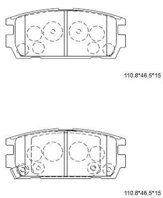 Brake Pad Set, disc brake (KD9712)