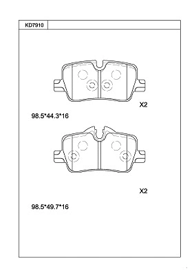 Brake Pad Set, disc brake (KD7910)