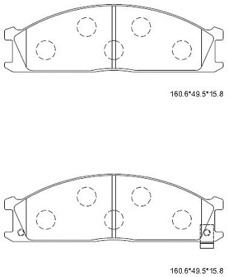 Brake Pad Set, disc brake (KD1792H)