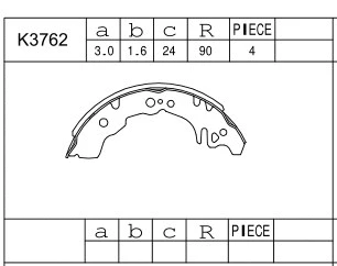 Brake Shoe Set (K3762)