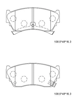 Brake Pad Set, disc brake (KD1731)