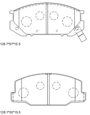 Brake Pad Set, disc brake (KD2692)