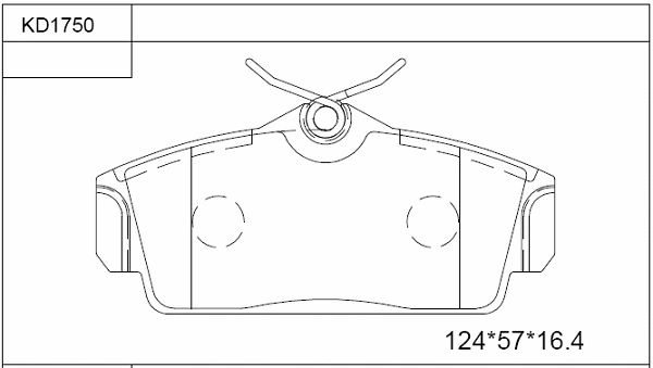 Brake Pad Set, disc brake (KD1750)