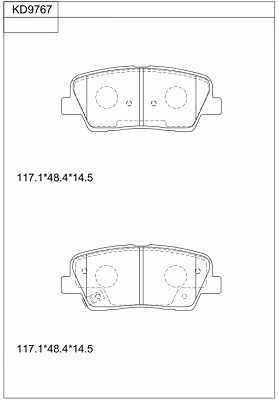Brake Pad Set, disc brake (KD9767)